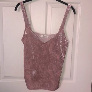 Velvet pink tank top